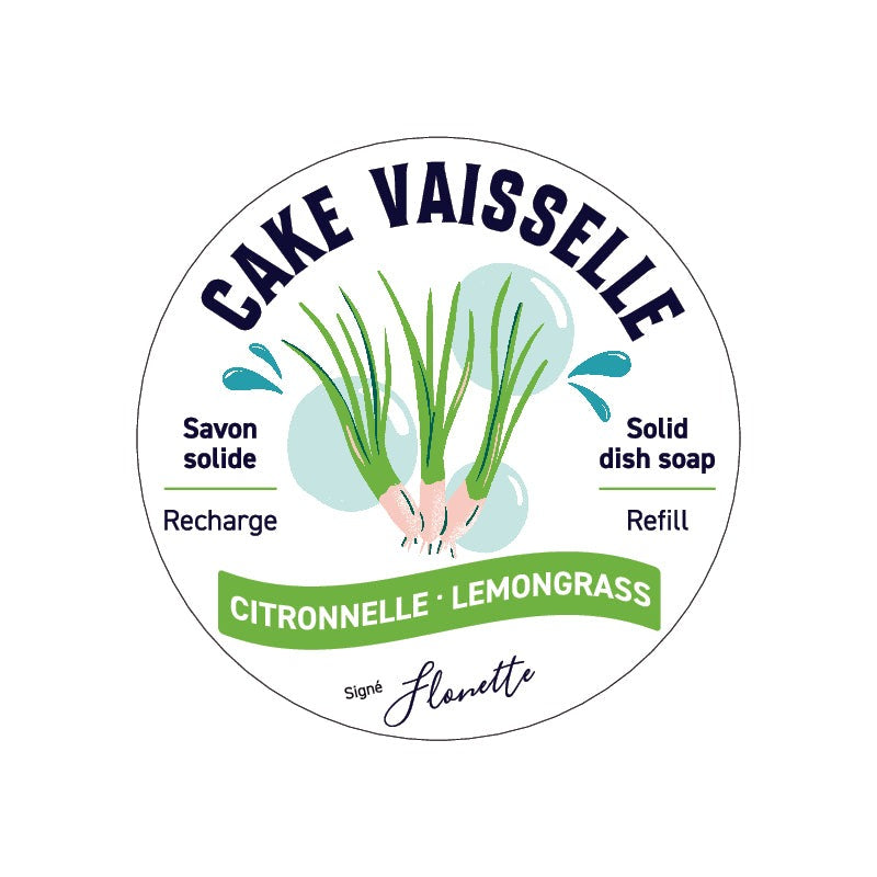 Cake vaisselle solide 200 g – Flonette | Zéro déchet, fait au Québec