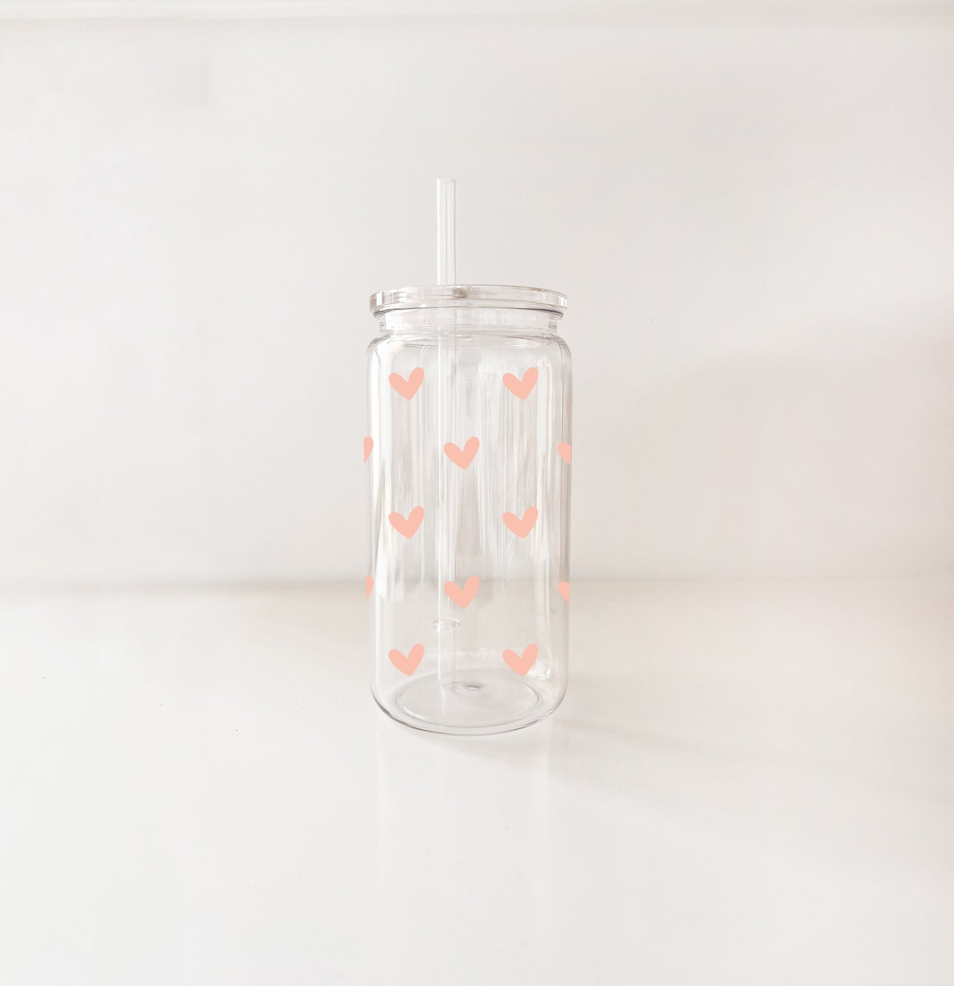Verre en plastique - Petits coeurs