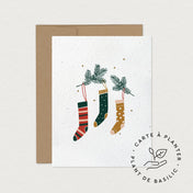 Carte de souhaits – Bas de Noël (à planter)