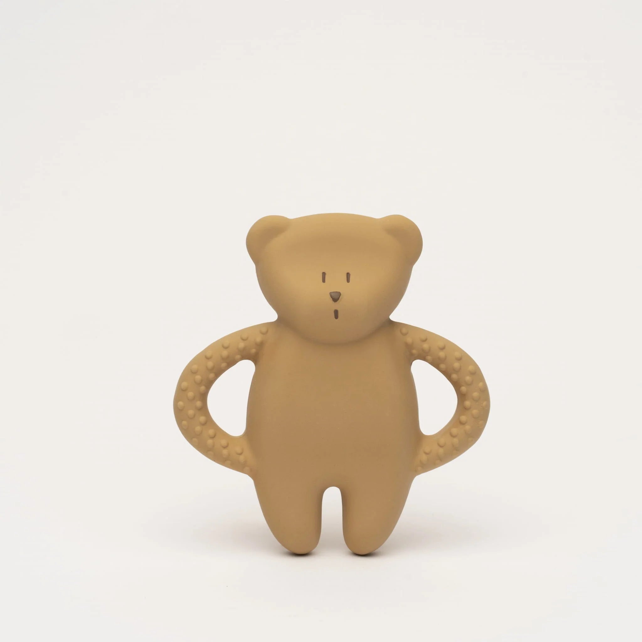 Anneau de dentition en caoutchouc naturel Moonie Bear - Cappuccino