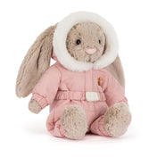 Peluche - Lapin timide « Combinaison de neige »