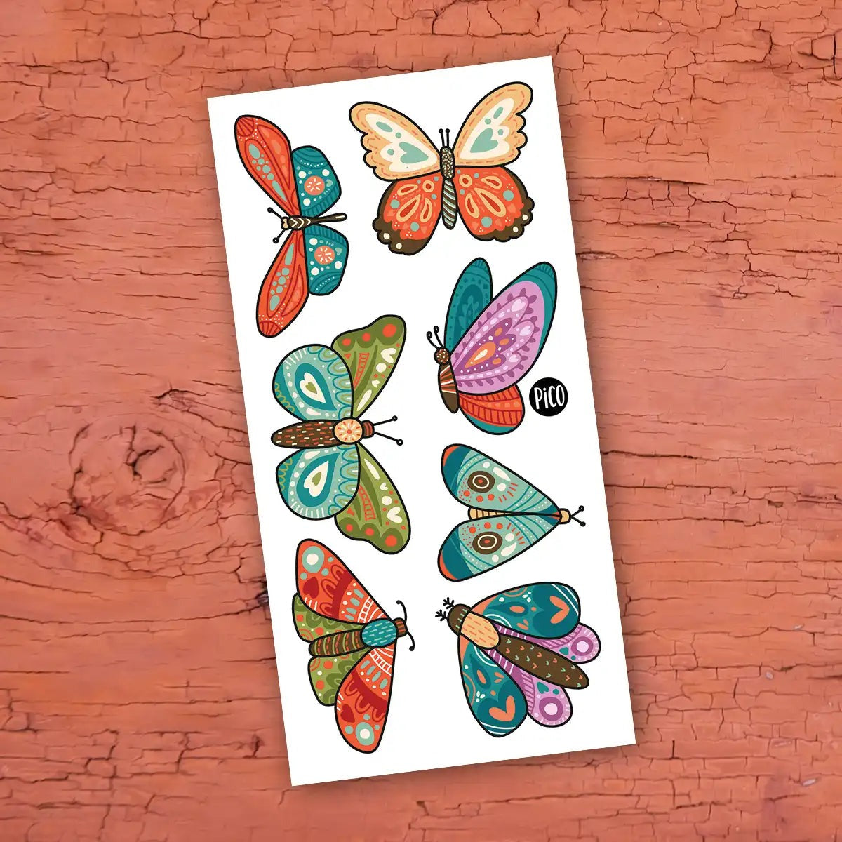 Tatouage - Les papillons colorés