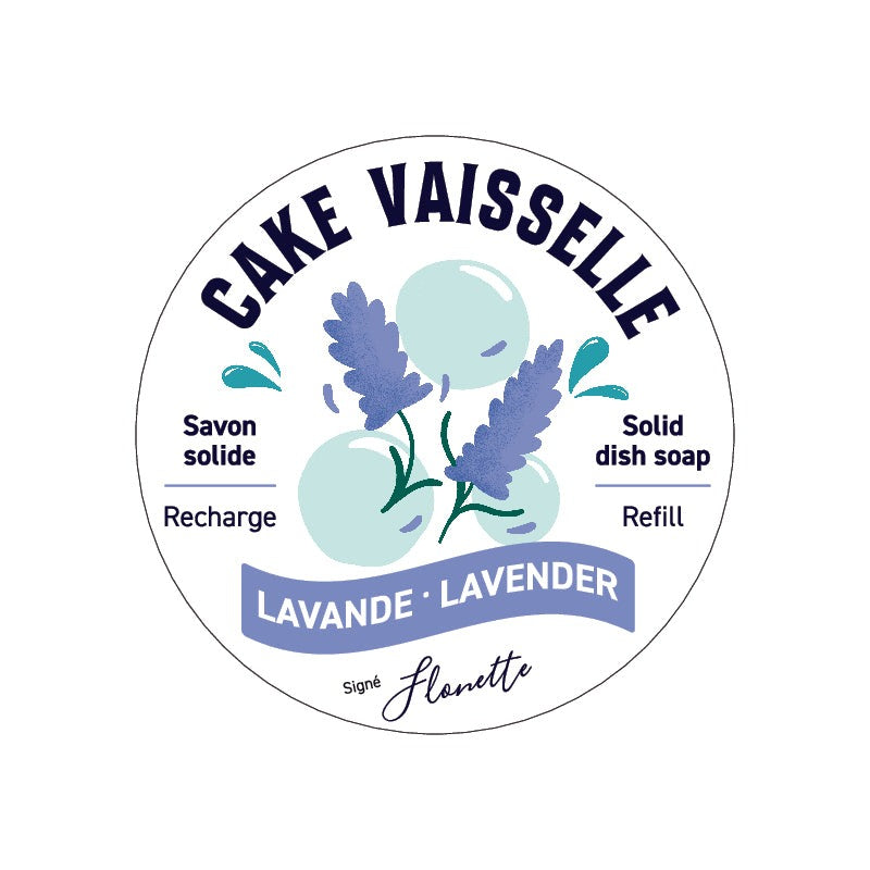 Cake vaisselle solide 200 g – Flonette | Zéro déchet, fait au Québec