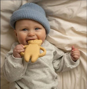 Anneau de dentition en caoutchouc naturel Moonie Bear - Sable
