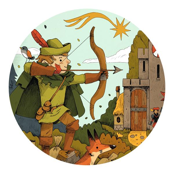 Casse-tête silhouette / Robin des bois - 36 pcs