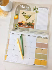 Calendrier mural 2026 - Cocktails - Bilingue