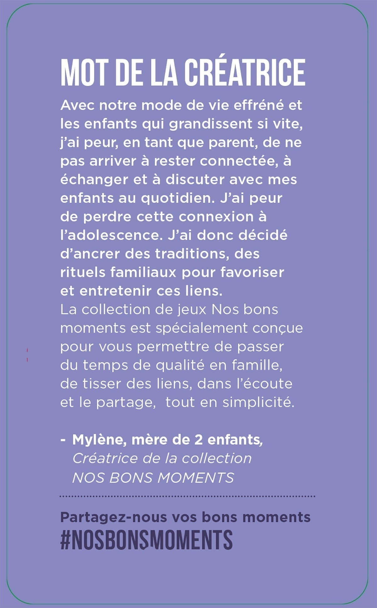 Jeu - Avant d'aller au lit - nos bons moments