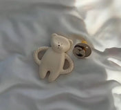 Anneau de dentition en caoutchouc naturel Moonie Bear - Sable