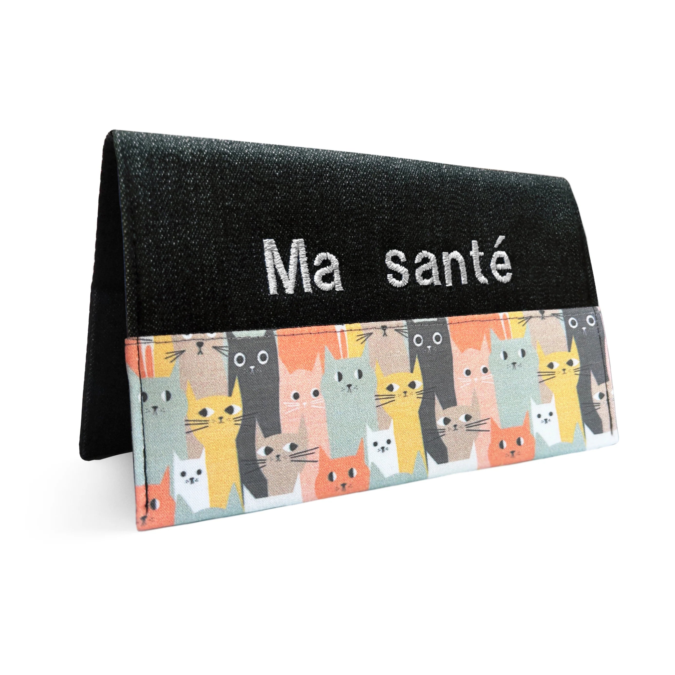 Protège carnet santé personnalisable -  Chat multi