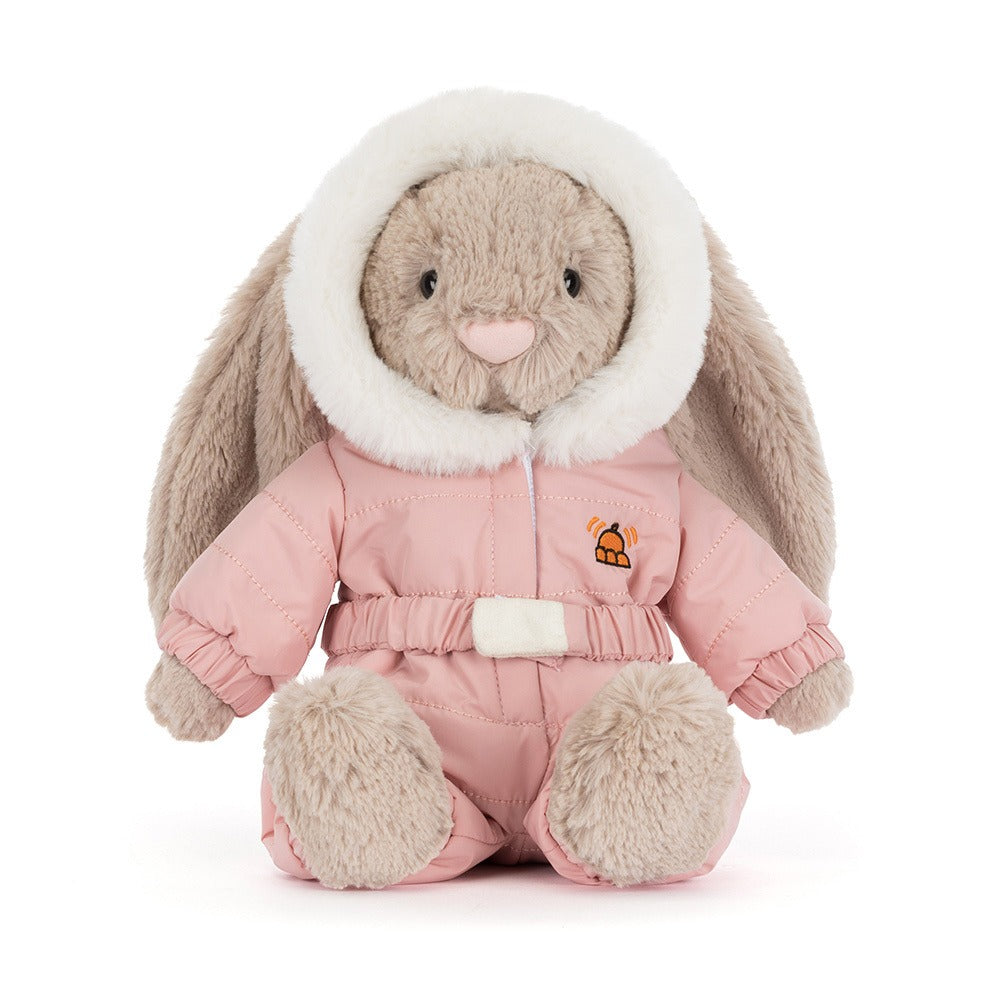 Peluche - Lapin timide « Combinaison de neige »