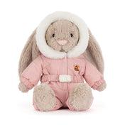 Peluche - Lapin timide « Combinaison de neige »
