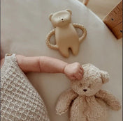 Anneau de dentition en caoutchouc naturel Moonie Bear - Sable