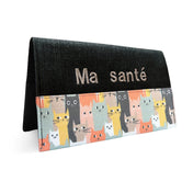 Protège carnet santé personnalisable -  Chat multi