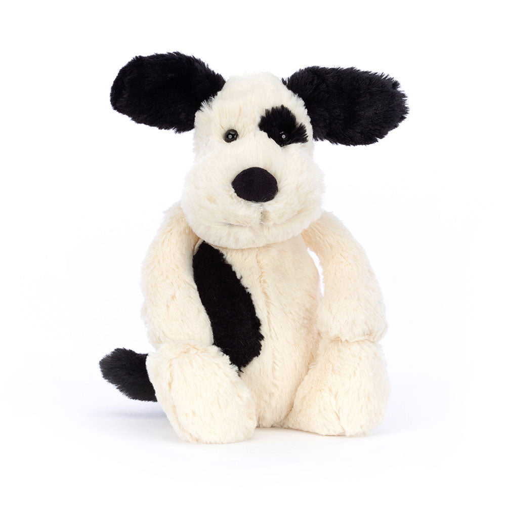 Peluche - Bashful Black & Cream Puppy