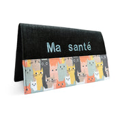 Protège carnet santé personnalisable -  Chat multi