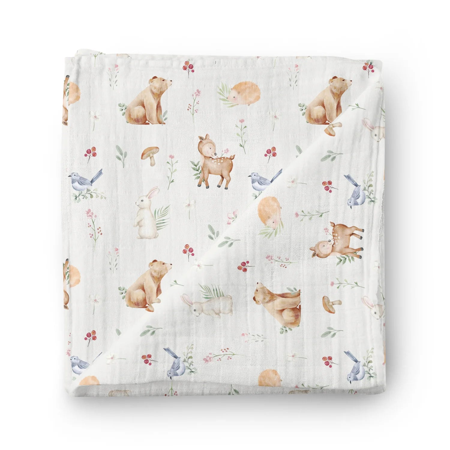 Couverture mousseline de bambou - Coquette forêt