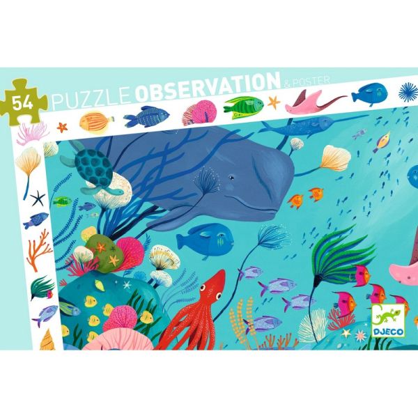 Casse-tête d'observation - Puzzle observation / Aquatique / 54 pcs