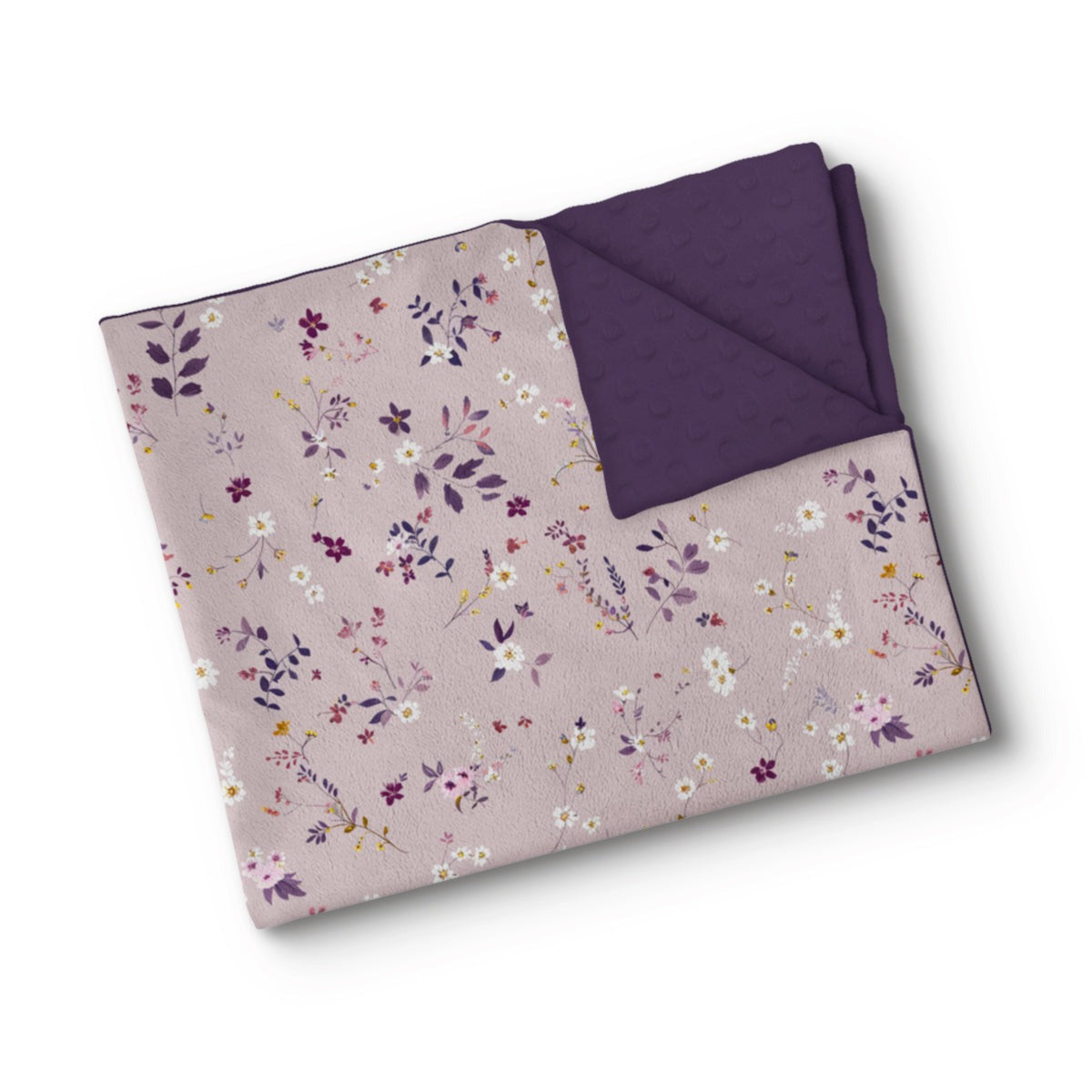 Couverture en minky - Douceur de fleurs