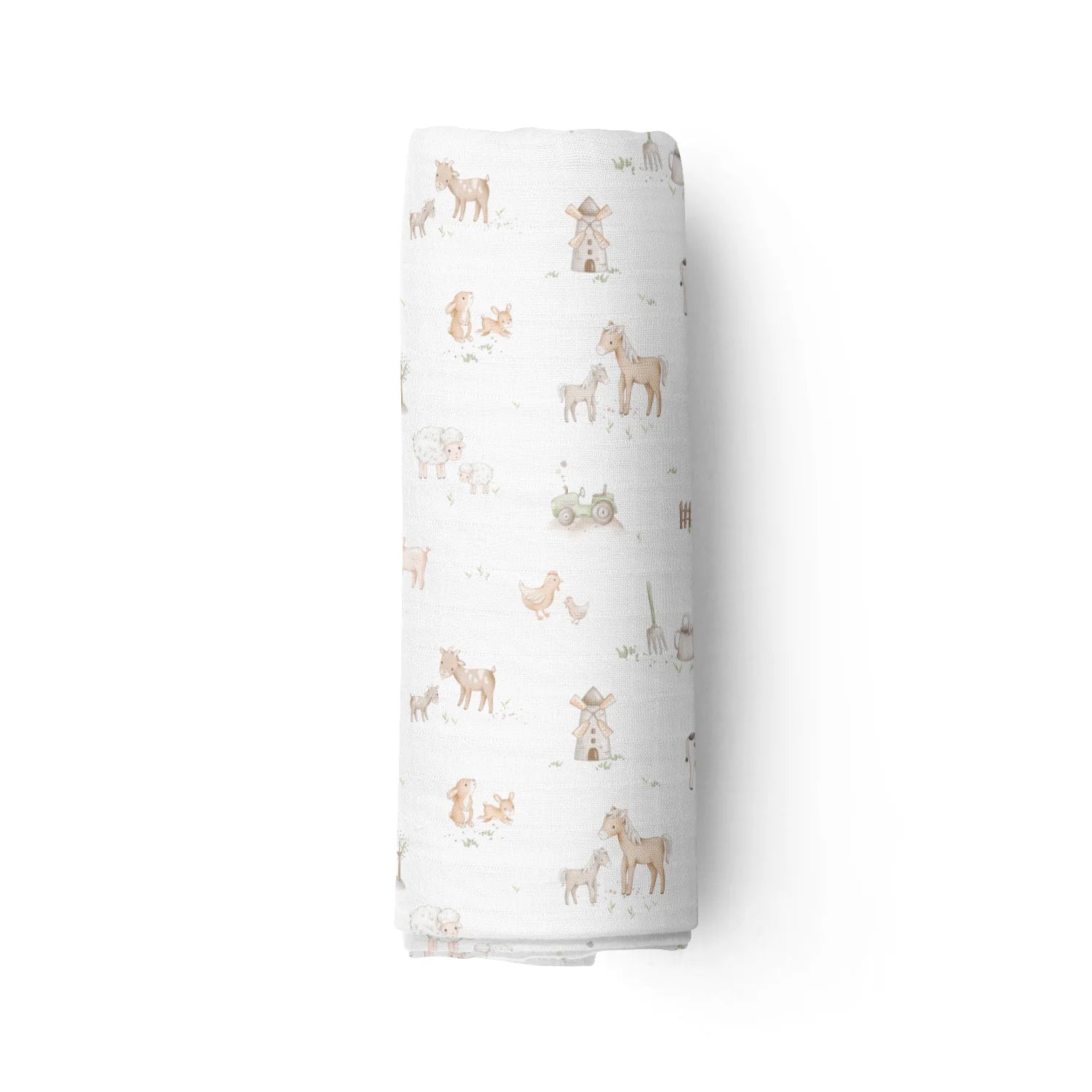 Couverture mousseline de bambou - Ferme champêtre