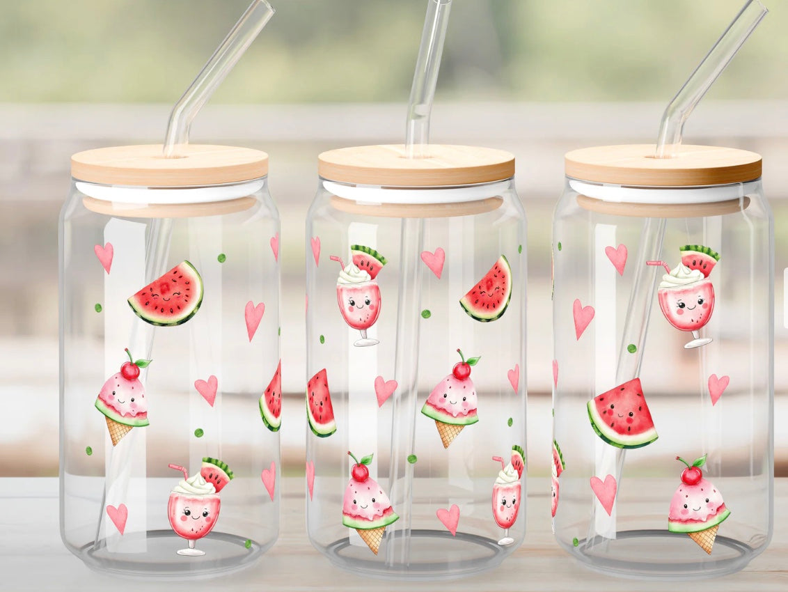 Verre - Melon souriant