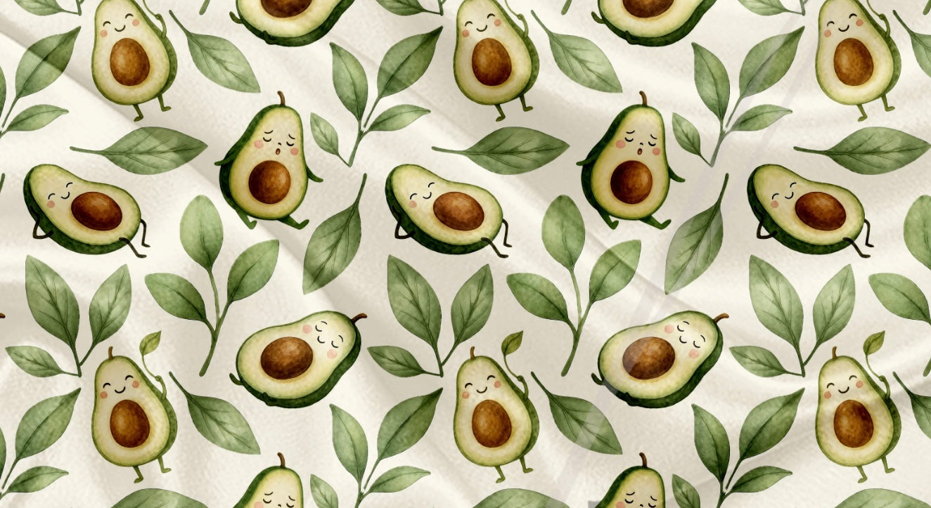 Couverture en minky - Avocat kawaii