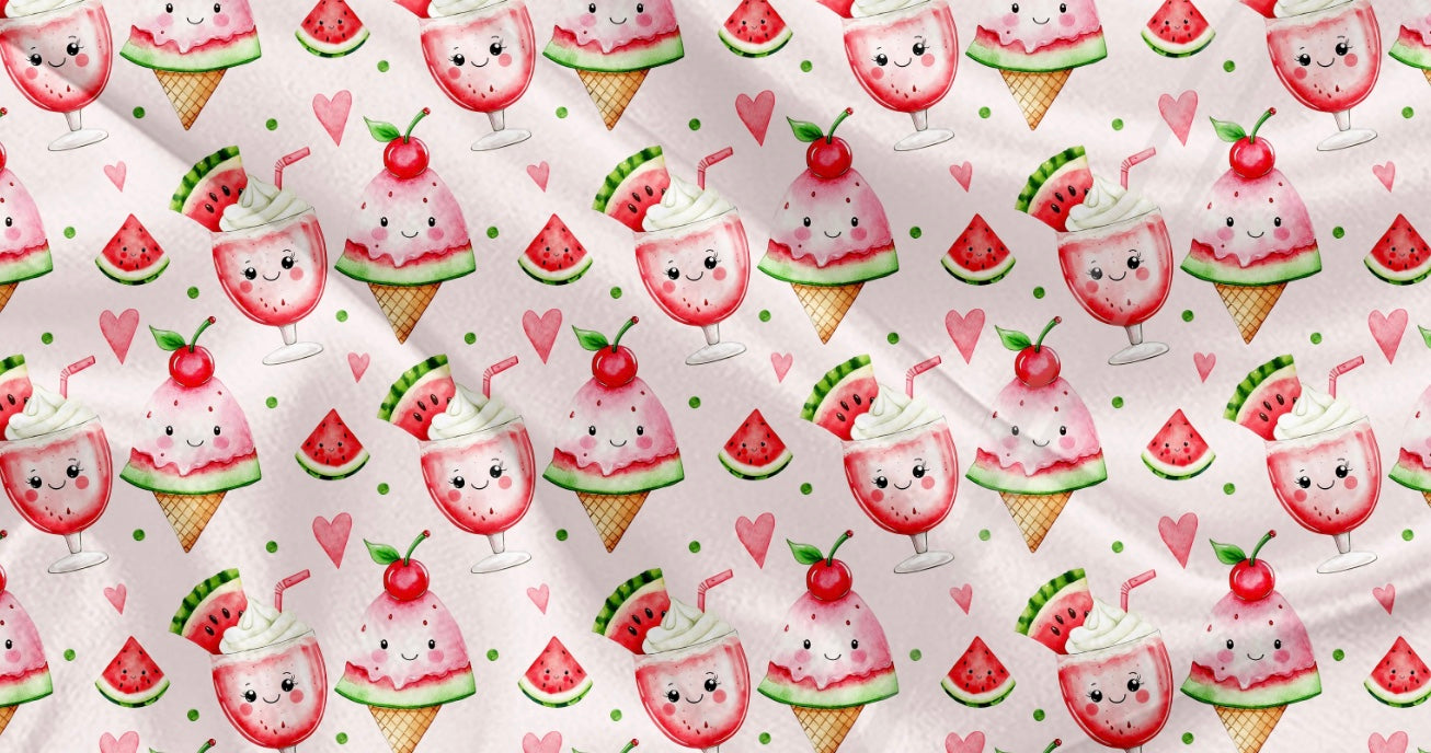 Couverture en minky - Kawaii melon