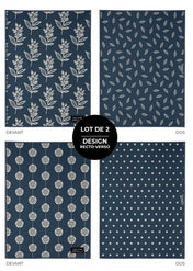 Linge vitres et miroirs Horizon nocturne (lot de 2)