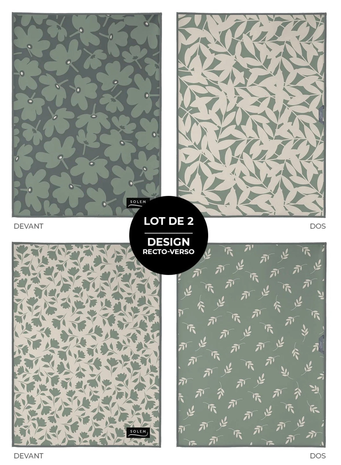 Linge vitres et miroirs Mousse de tilleul (lot de 2)
