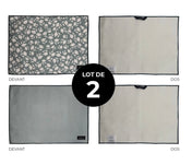 Tapis de séchage pour vaisselle - Fleur de sauge (lot de 2)