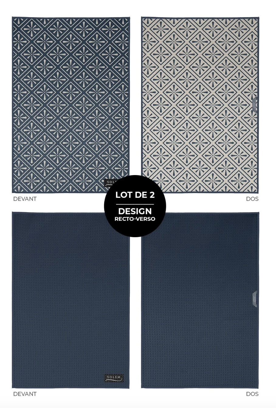 Essuie-mains de cuisine Carreau Chic (lot de 2)
