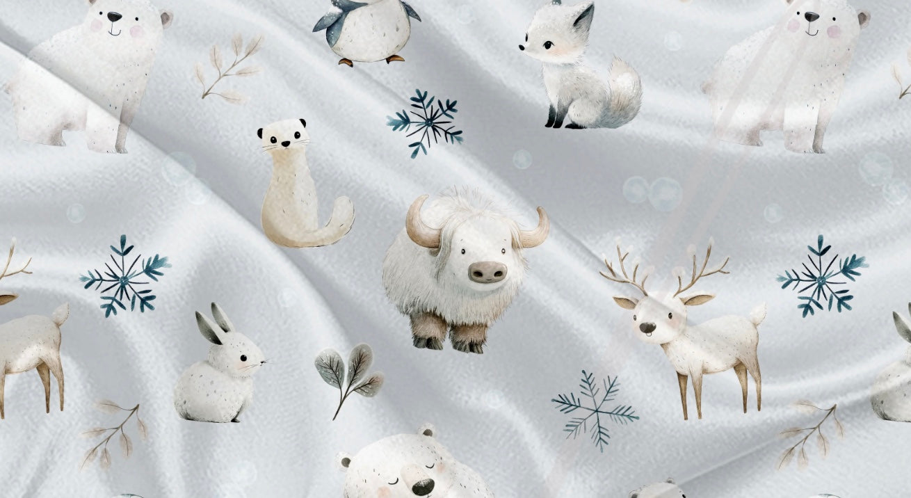 Couverture en minky - Amis des glaces