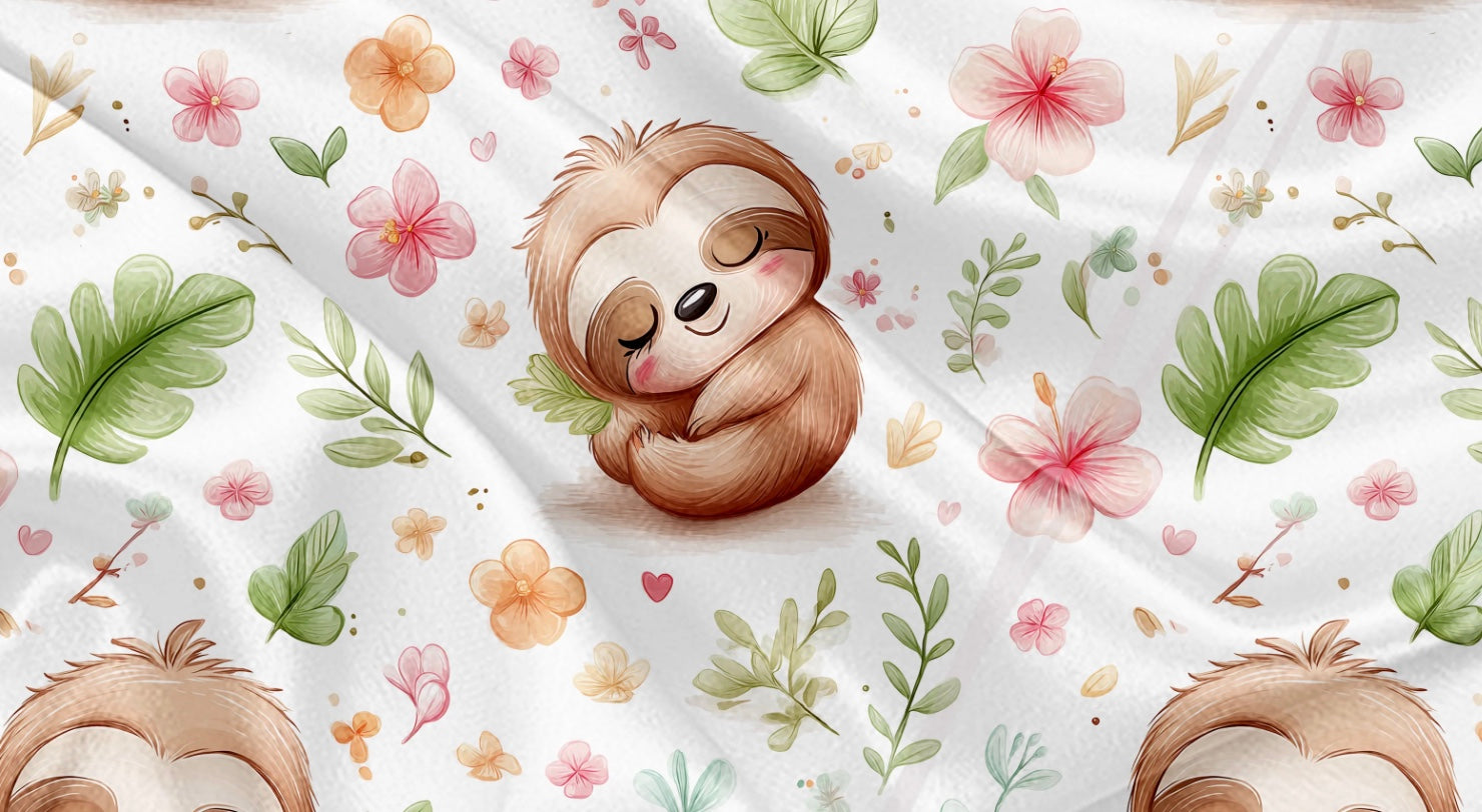 Couverture en minky - Sieste au jardin tropical