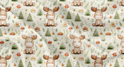 Couverture en minky - Petit orignal dans la clairière
