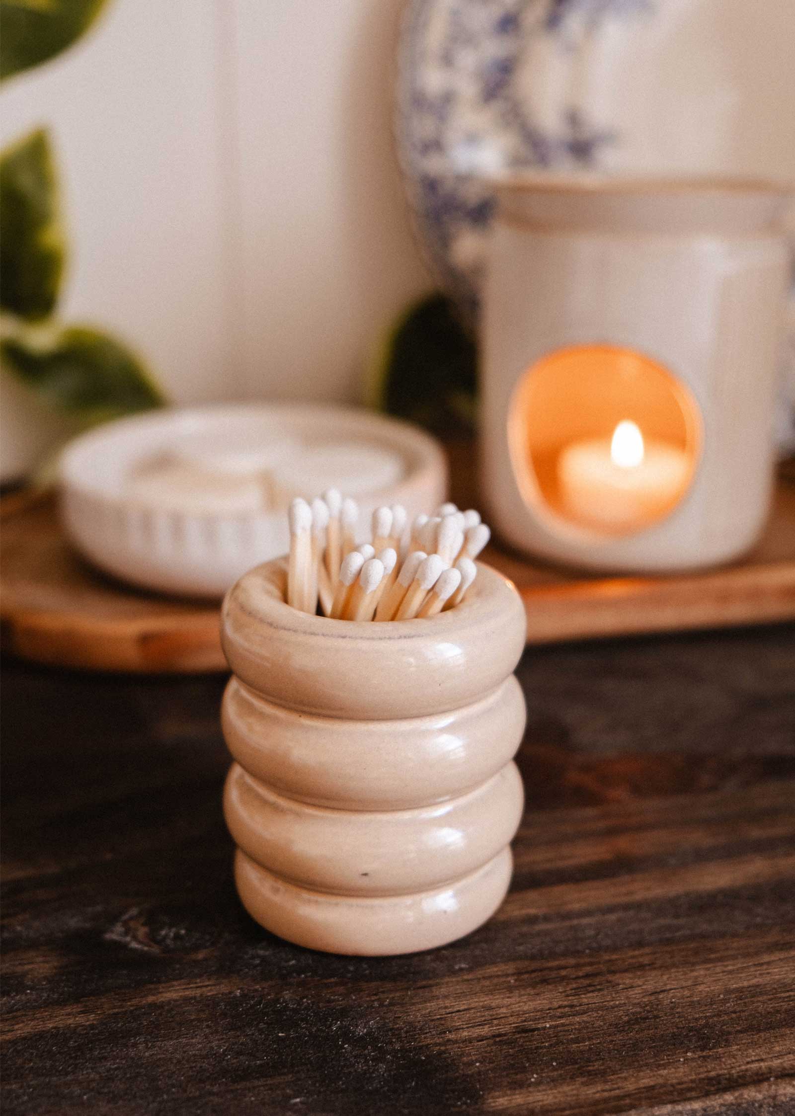 Pot d'allumettes en céramique