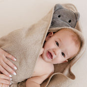 Serviette à capuchon pour bébé - Hippo