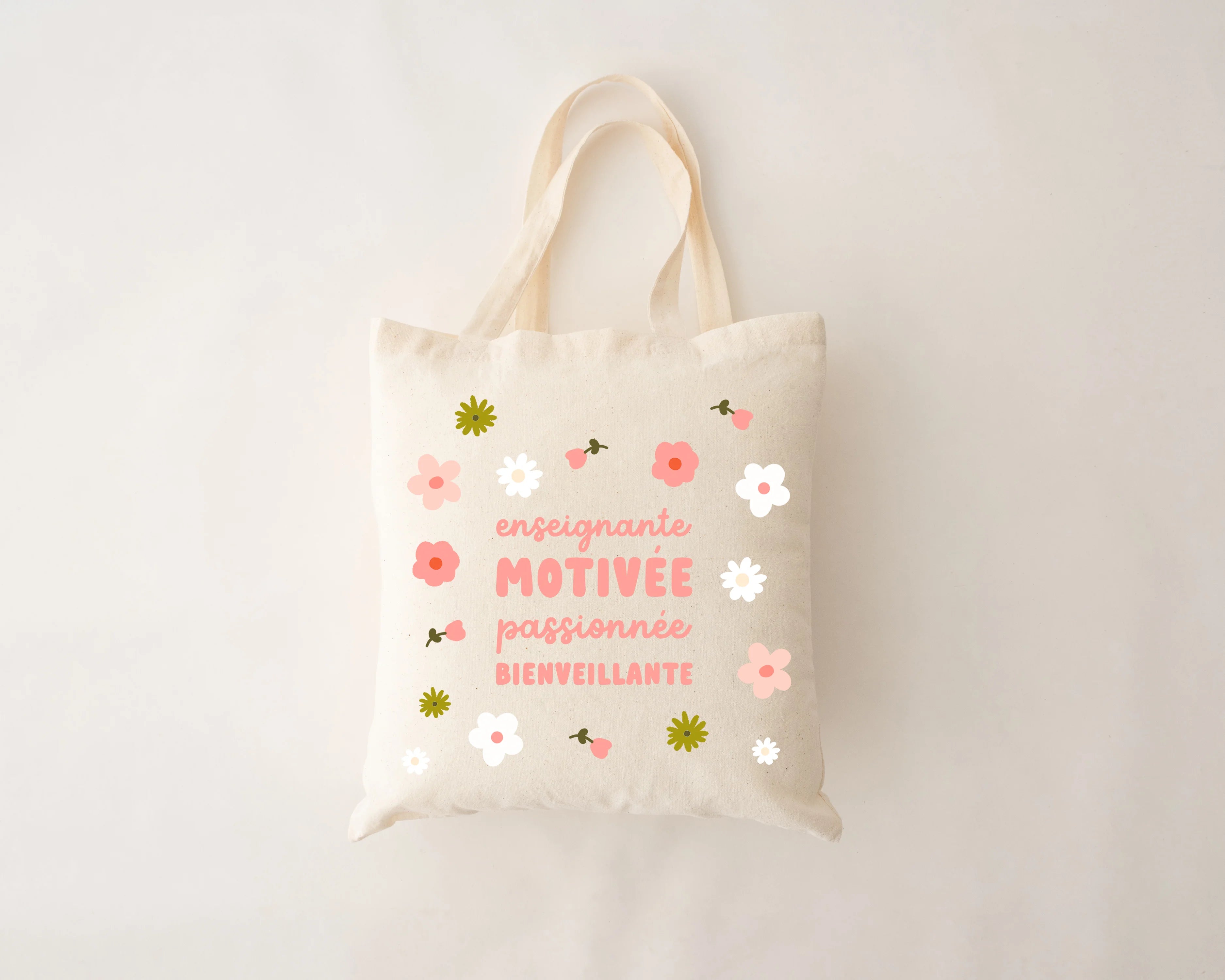 Sac Réutilisable – Enseignante bienveillante | Coton bio