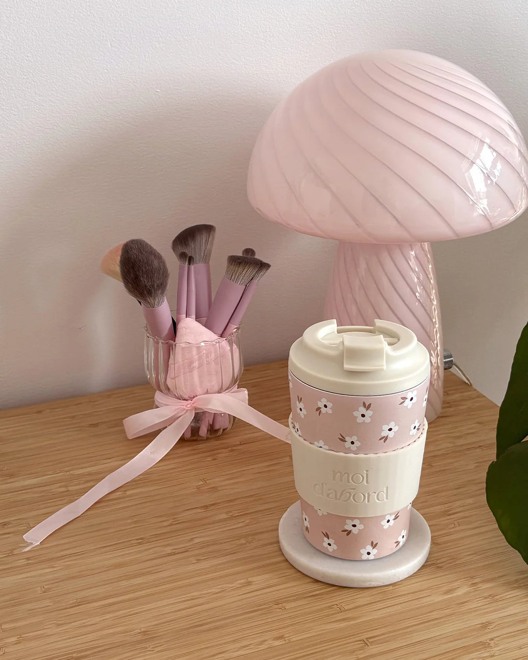 Tasse de voyage isotherme Champ rosé