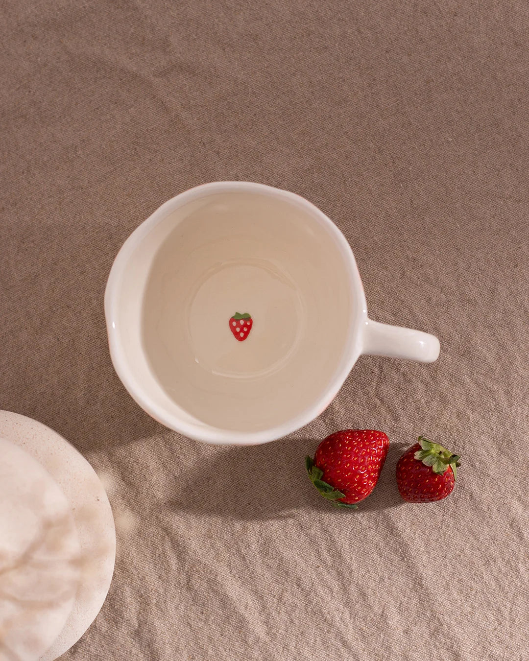 Tasse en céramique - Rayures de fraises