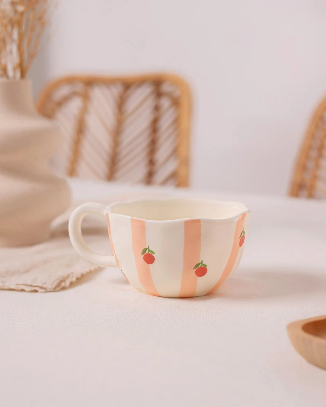 Tasse en céramique - Rayures d'oranges