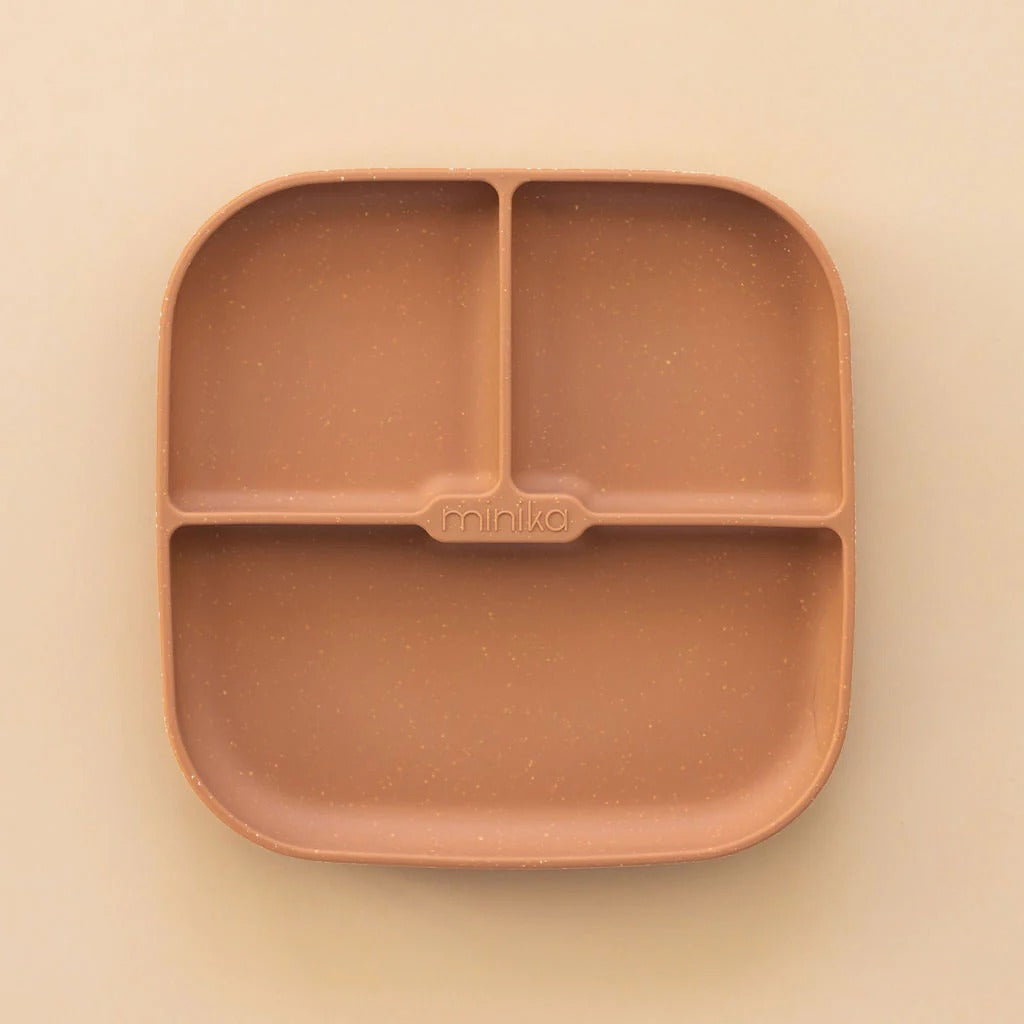 Assiette avec succion Minika - Almond