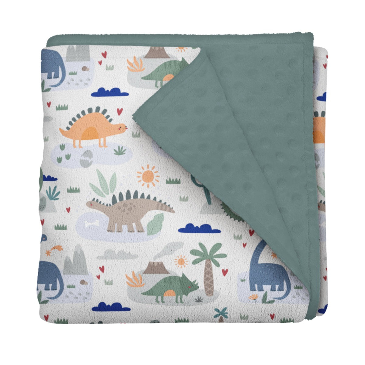 Couverture en minky -  Amour de dinos