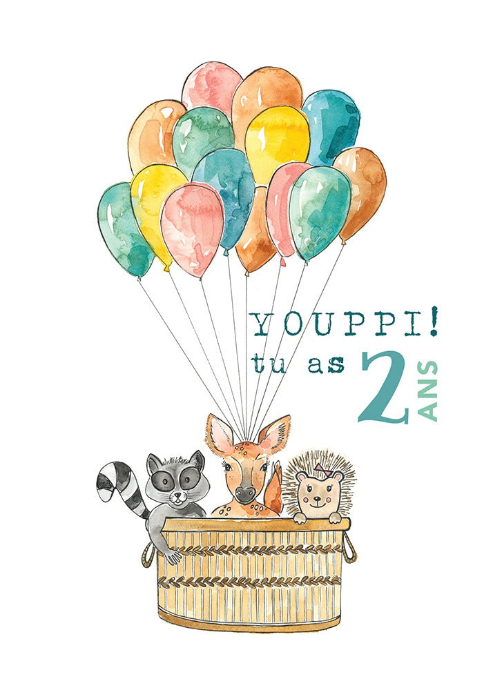 Carte de souhaits - 2 ans