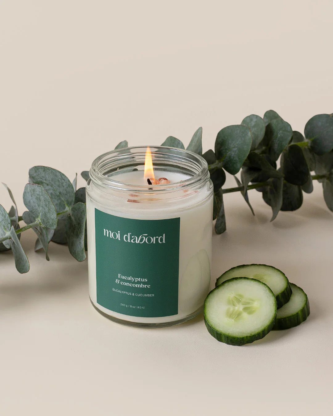 Bougie de soja - Eucalyptus & concombre