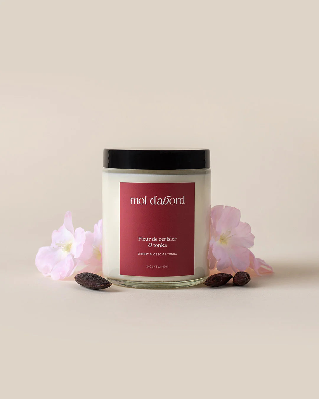 Bougie de soja - Fleur de cerisier & tonka