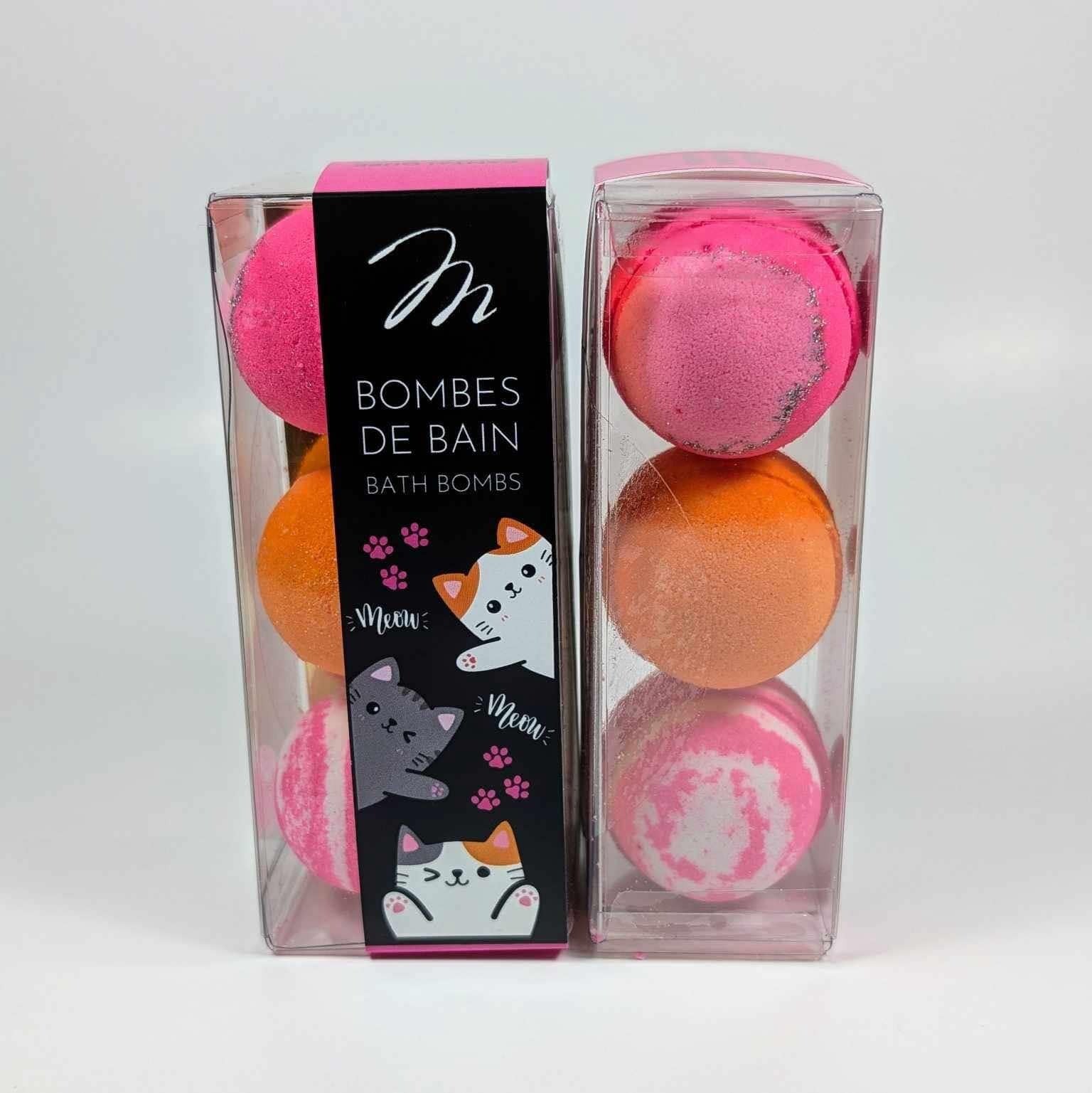 Bombes de Bain - Chats Mignons (Paquet de 3)