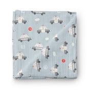 Couverture mousseline de bambou - Voitures de police