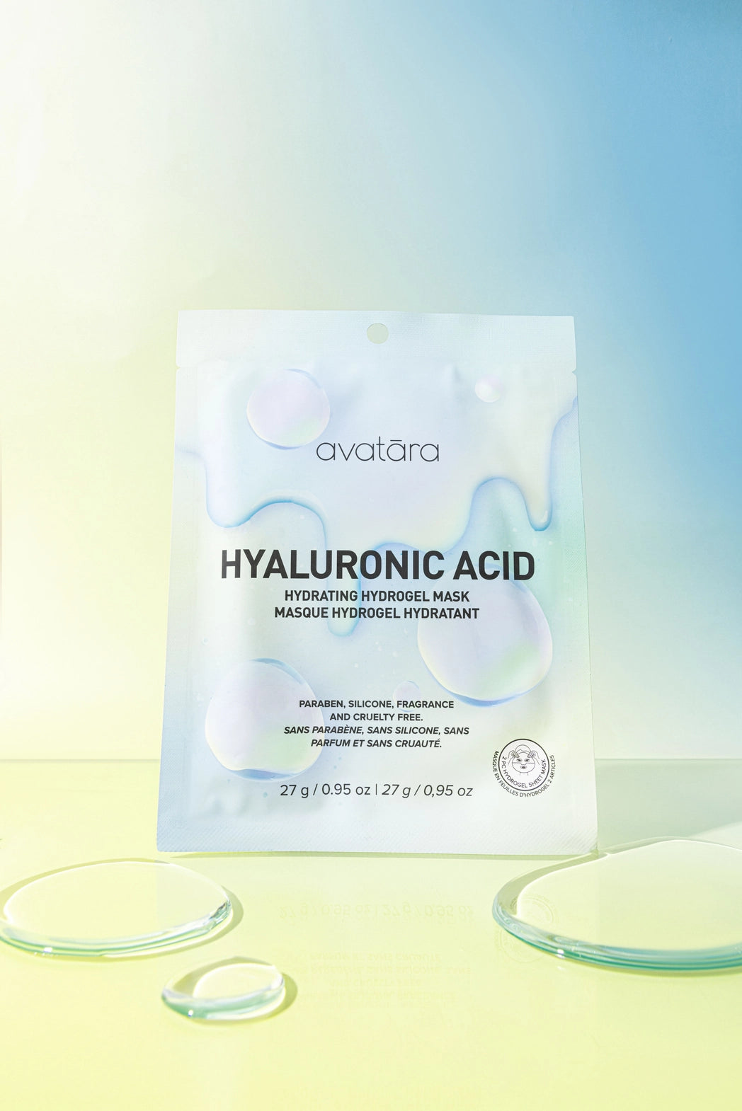 Masque hydrogel hydratant à l'acide hyaluronique
