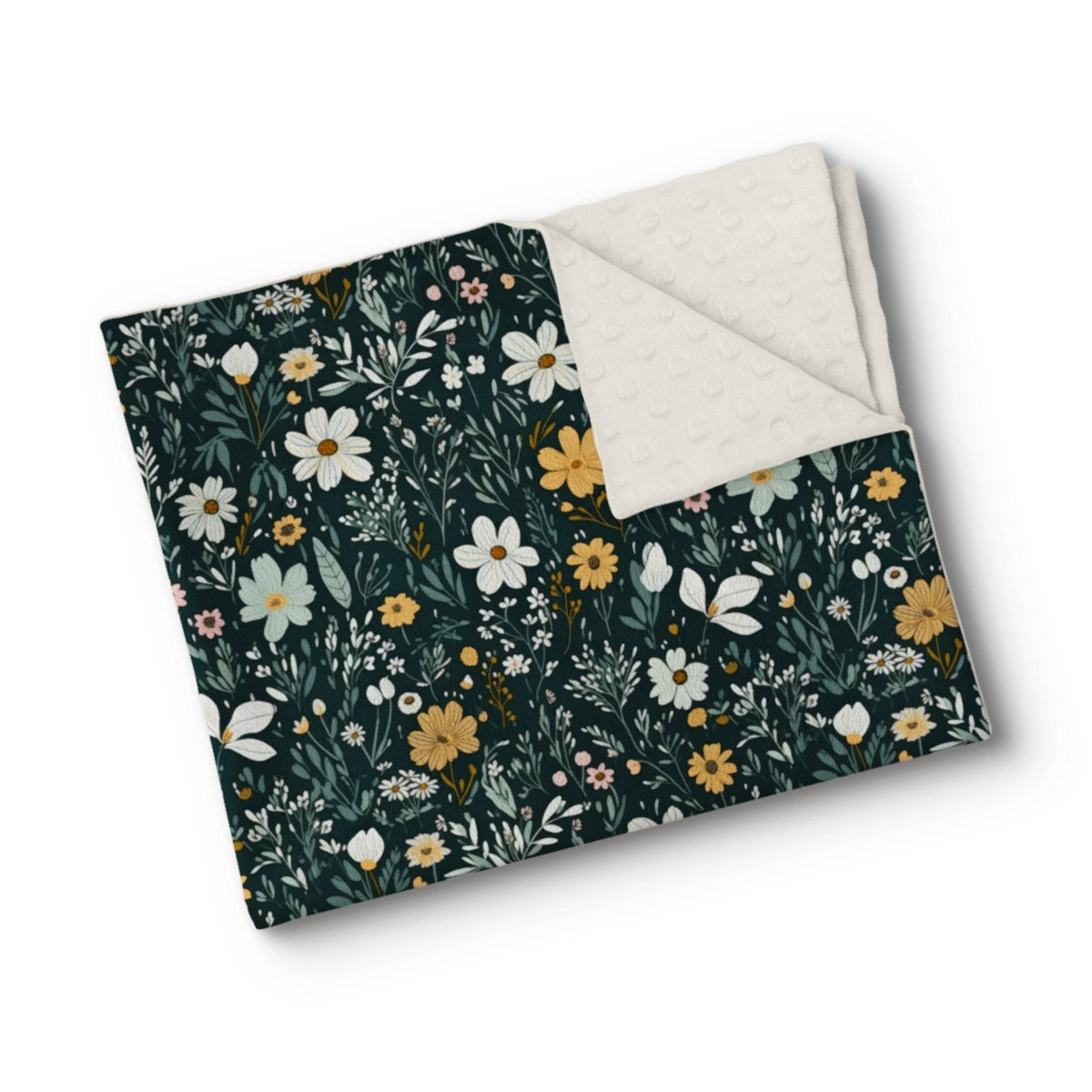 Couverture en minky - Jardin floral