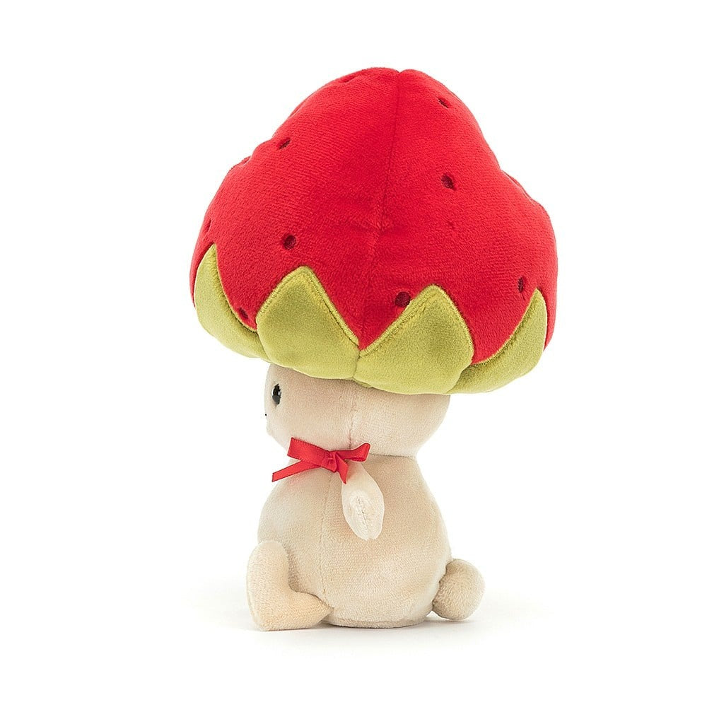Peluche  - Champignon Sallie avec béret de fraise