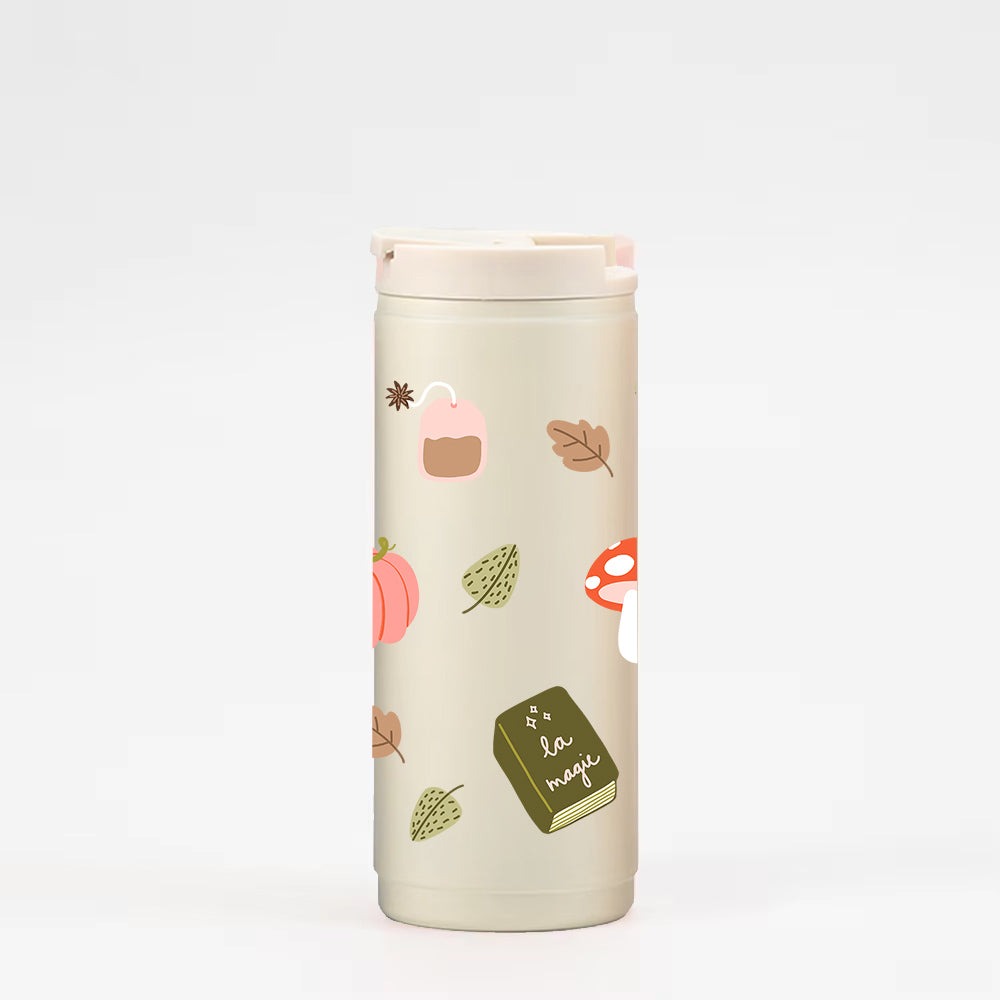 Gobelet isotherme 16oz - Crème en mode automne